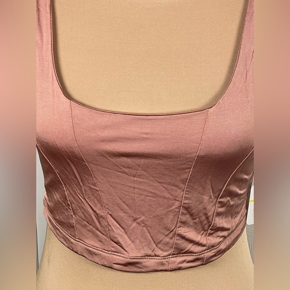 Free People Pink Clay Be Cool Brami Crop Top NWT Medium - Picture 8 of 10